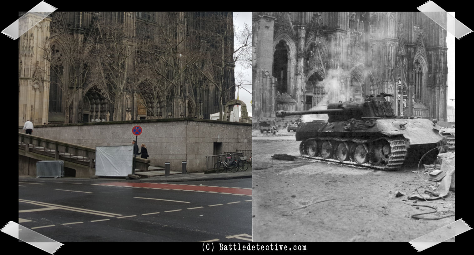the tank battle at cologne cathedral 1945